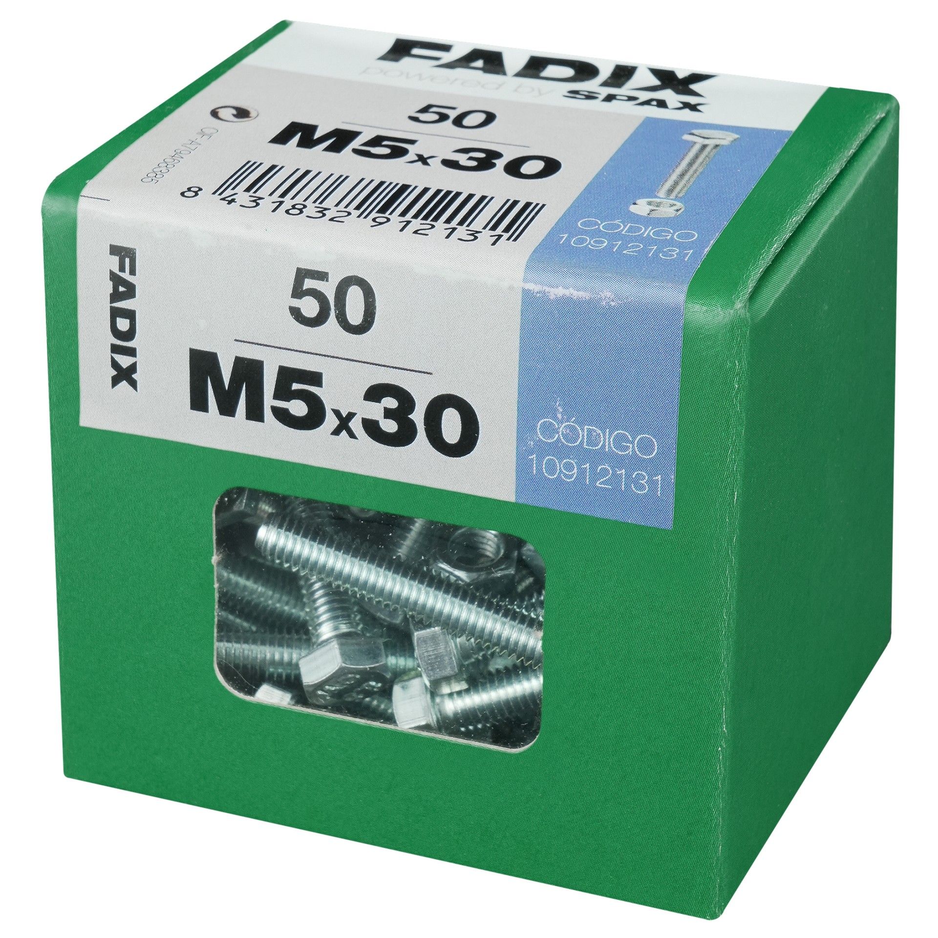 Parafuso Hexagonal+Porca Din933 M5x30mm L 50un