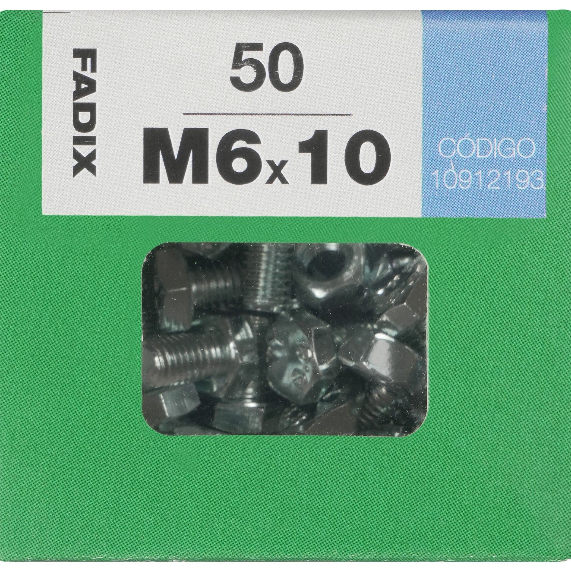 Parafuso Hexagonal+Porca Din933 M6x10mm L 50un