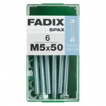 Parafuso Hexagonal+Porca Din933 M5x50mm S 6un