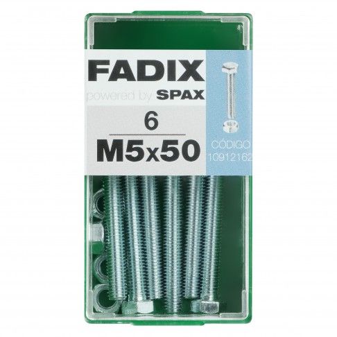 Parafuso Hexagonal+Porca Din933 M5x50mm S 6un Parafuso Hexagonal+Porca Din933 M5x50mm S 6un