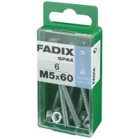 Parafuso Hexagonal+Porca Din933 M5x60mm S 6un