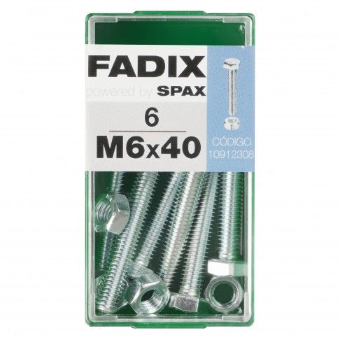 Parafuso Hexagonal+Porca Din933 M6x40mm S 6un Parafuso Hexagonal+Porca Din933 M6x40mm S 6un