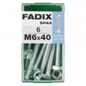 Parafuso Hexagonal+Porca Din933 M6x40mm S 6un