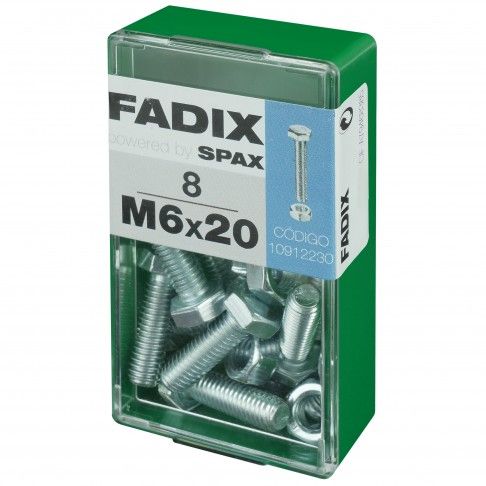 Parafuso Hexagonal+Porca Din933 M6x20mm S 8un Parafuso Hexagonal+Porca Din933 M6x20mm S 8un