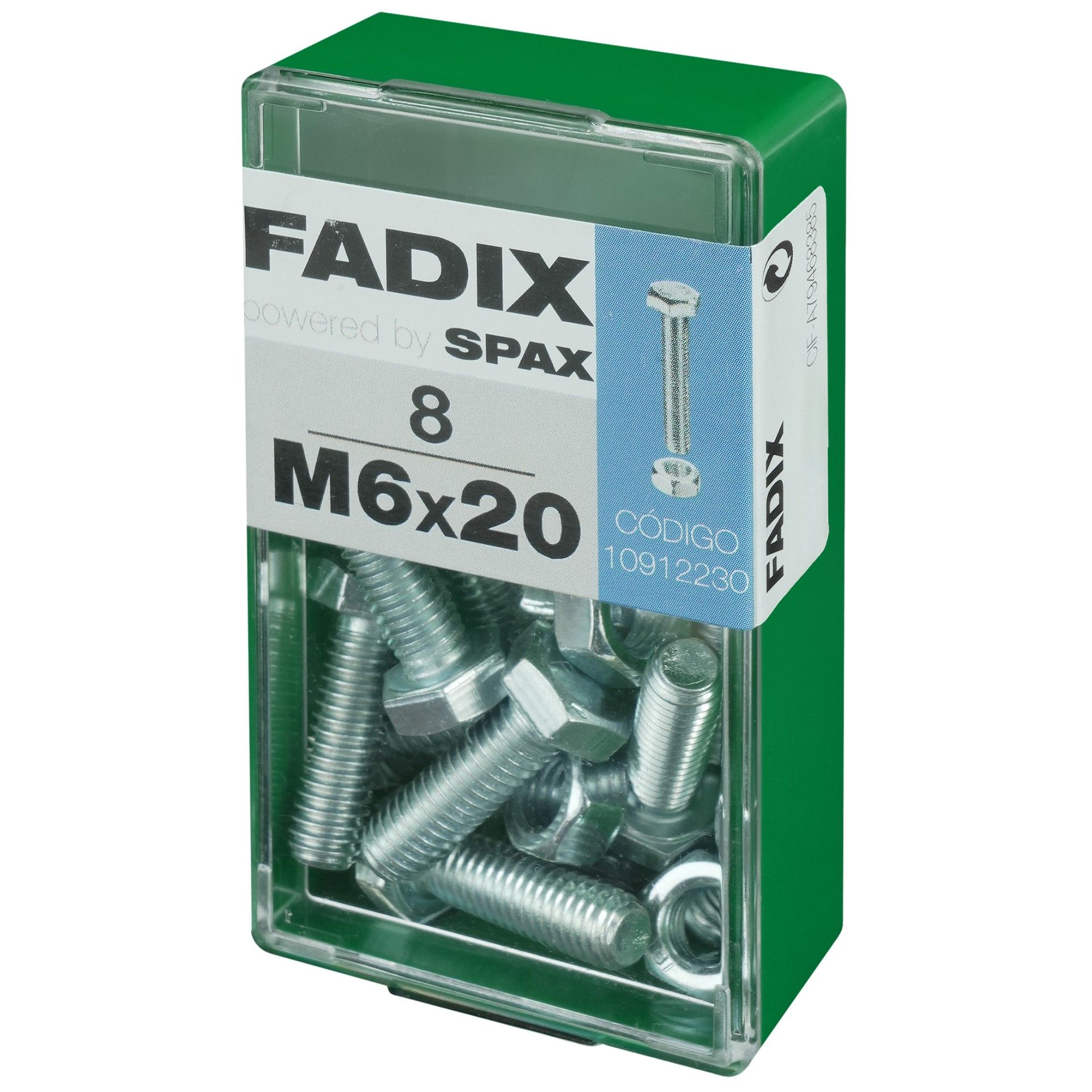 Parafuso Hexagonal+Porca Din933 M6x20mm S 8un