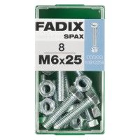 Parafuso Hexagonal+Porca Din933 M6x25mm S 8un Parafuso Hexagonal+Porca Din933 M6x25mm S 8un