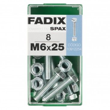 Parafuso Hexagonal+Porca Din933 M6x25mm S 8un