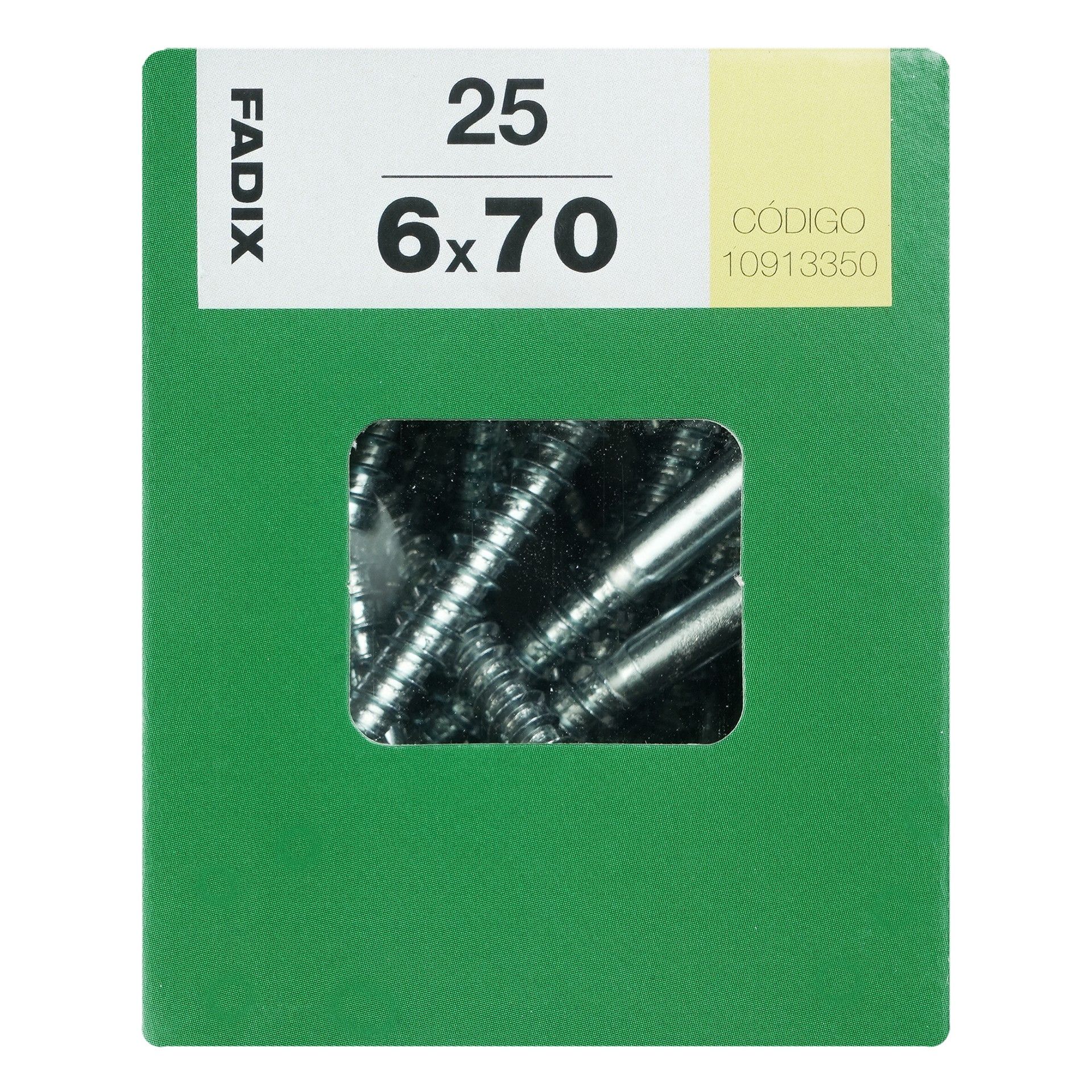 Parafuso Hexagonal Din571 6x70mm L 25un
