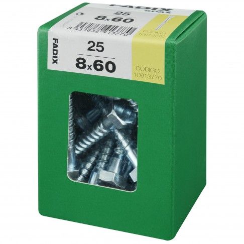 Parafuso Hexagonal Din571 8x60mm L 25un Parafuso Hexagonal Din571 8x60mm L 25un