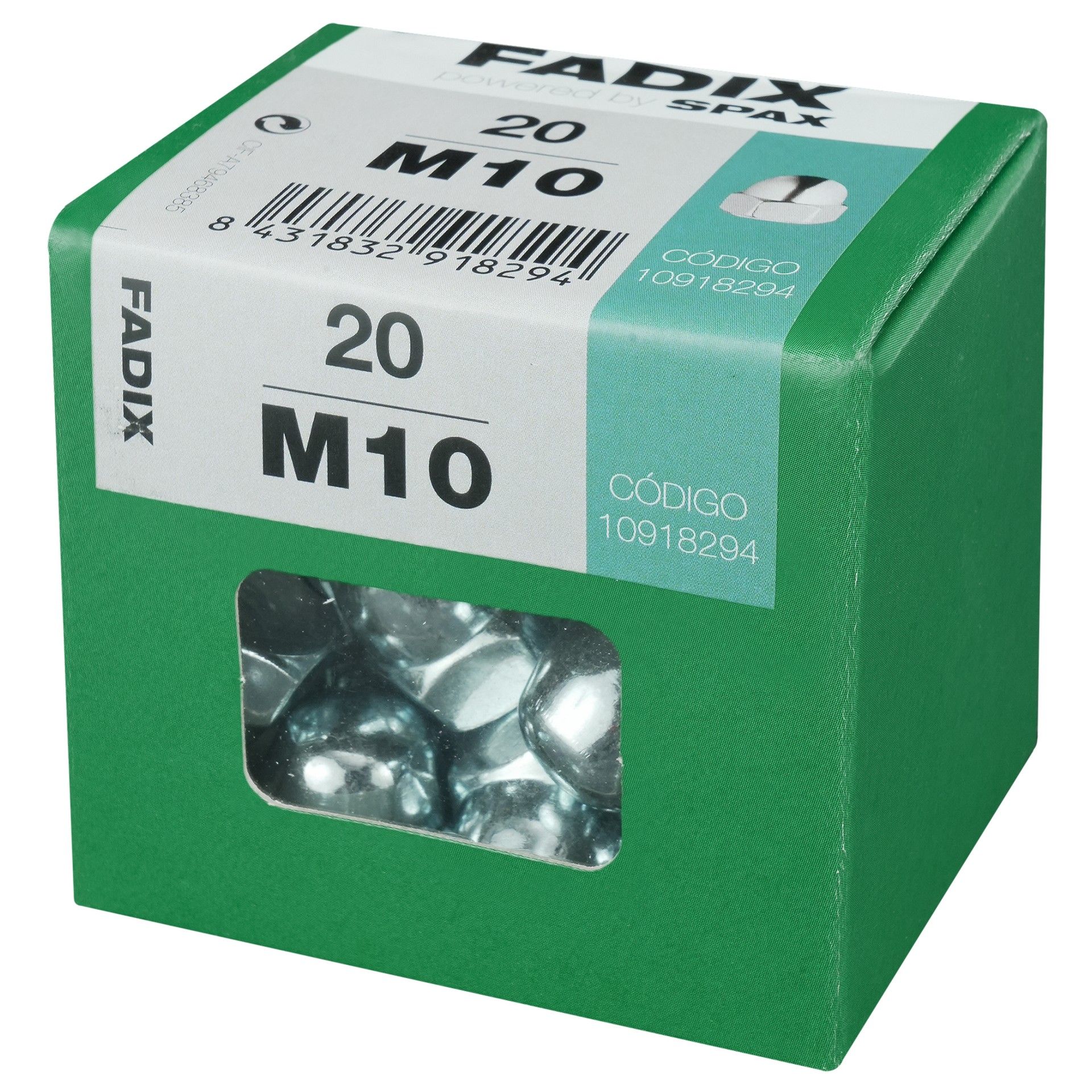 Porca Cega Din1587 M10 L 20un