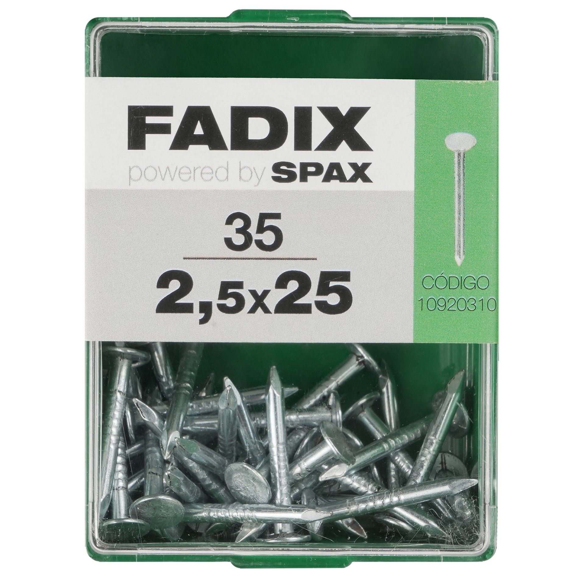 Prego Cabeça Plana 2,5x25mm M 35un