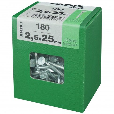 Prego Cabeça Plana 2,5x25mm L 180un Prego Cabeça Plana 2,5x25mm L 180un
