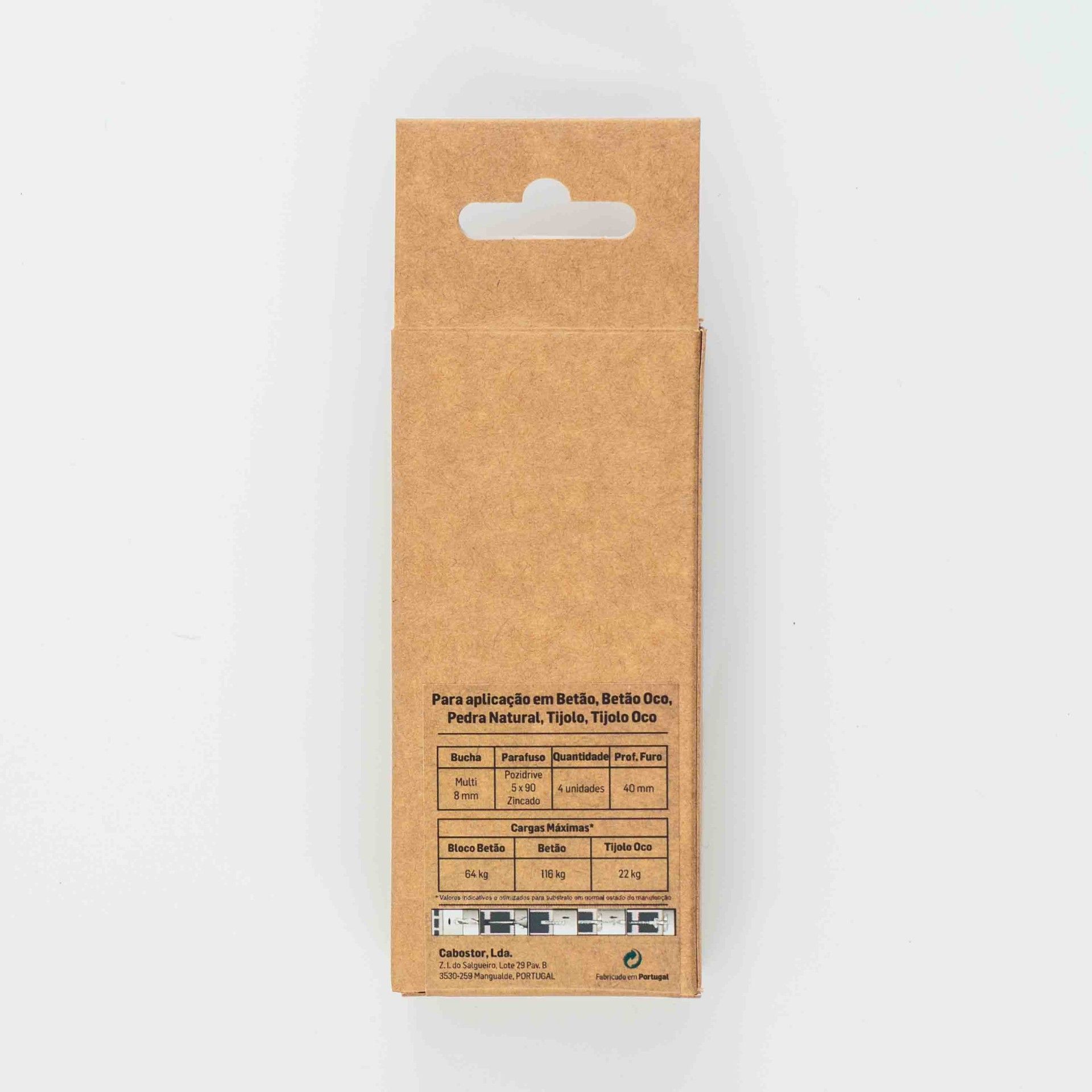 Bucha Tijolo 8mm Com Parafuso 5x90 Bl4