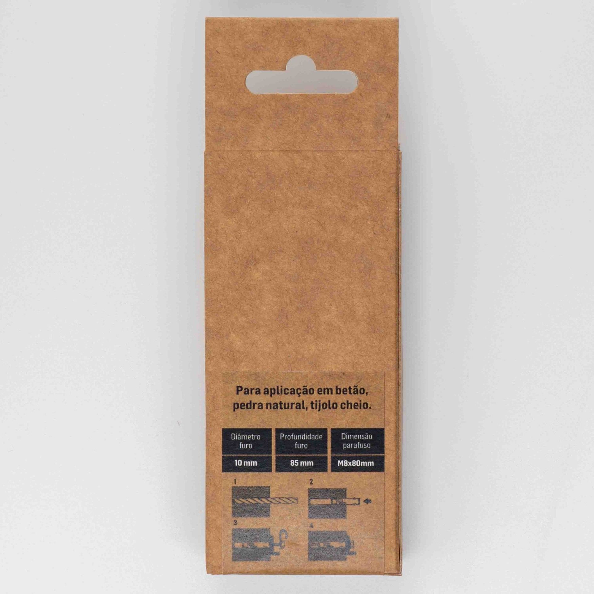 Bucha Aço CH M8x80 C/Pf Bl4