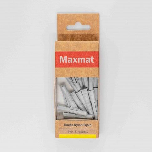 Bucha Nylon Tijolo M6 Bl15 Bucha Nylon Tijolo M6 Bl15