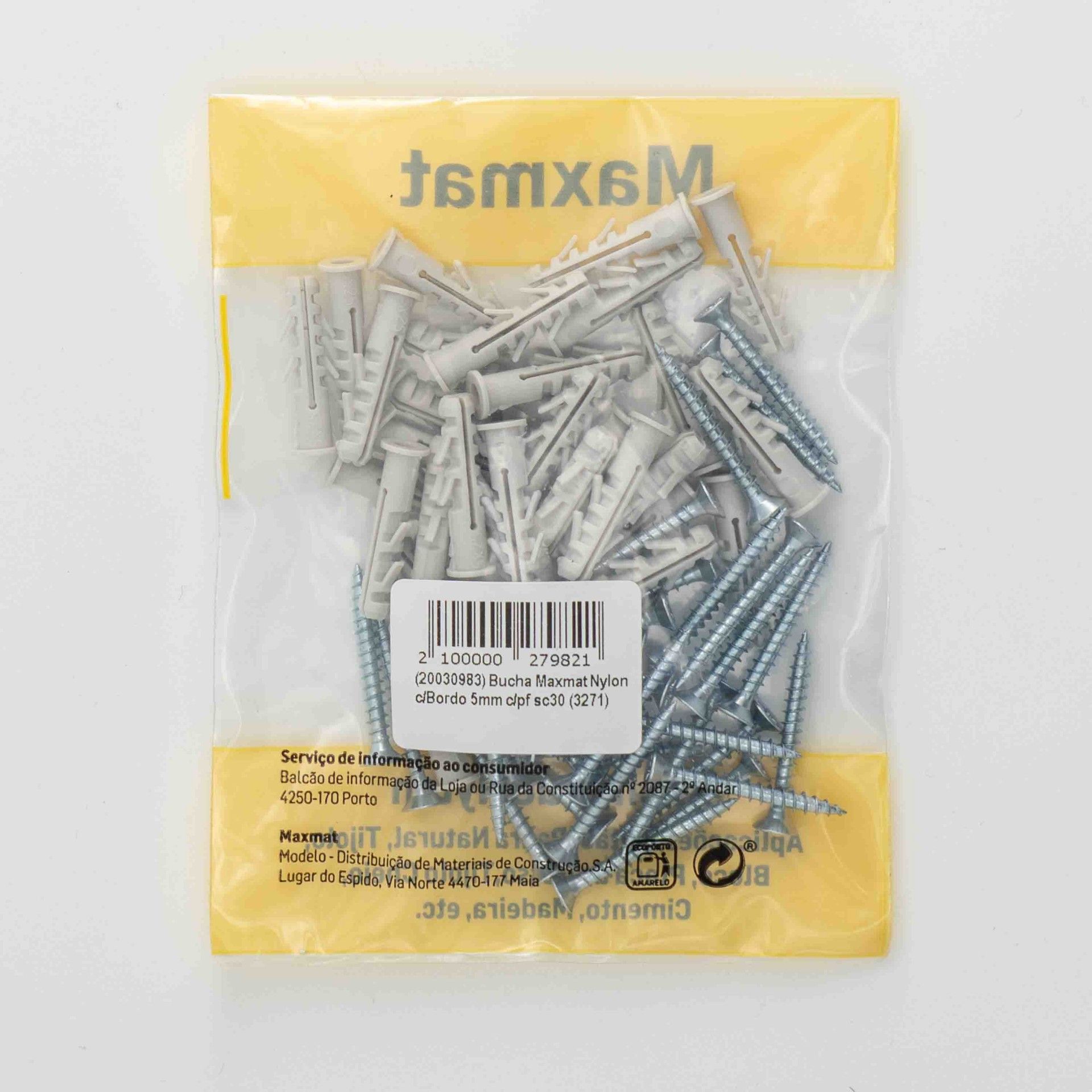 Bucha Nylon C/Bordo M5 C/Pf 3,5x30 Sc30