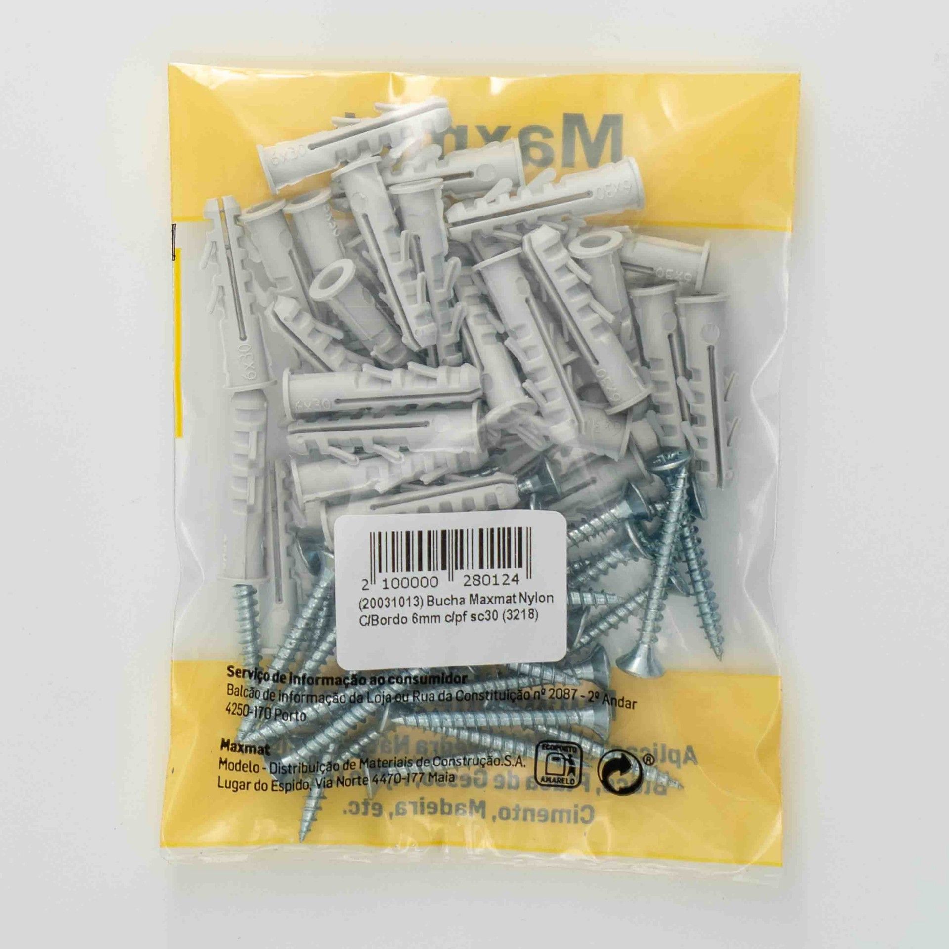 Bucha Nylon C/Bordo M6 C/Pf 4x35 Sc30