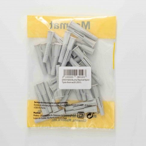 Bucha Nylon Tijolo M6 Sc30 Bucha Nylon Tijolo M6 Sc30