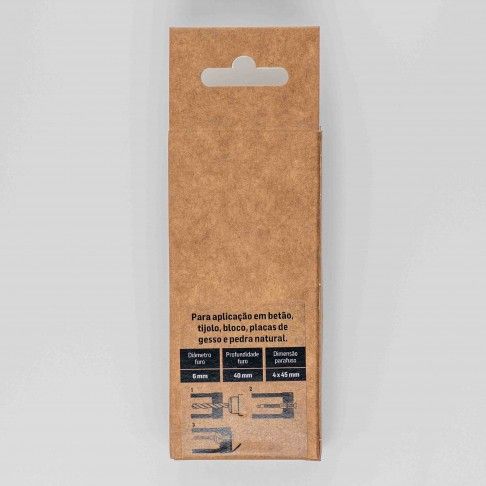 Bucha Nylon Tijolo M6 C/Pf 4x45 Bl15 Bucha Nylon Tijolo M6 C/Pf 4x45 Bl15