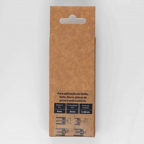 Bucha Nylon Tijolo M8 C/Escáp 5x60 Bl8 Bucha Nylon Tijolo M8 C/Escáp 5x60 Bl8