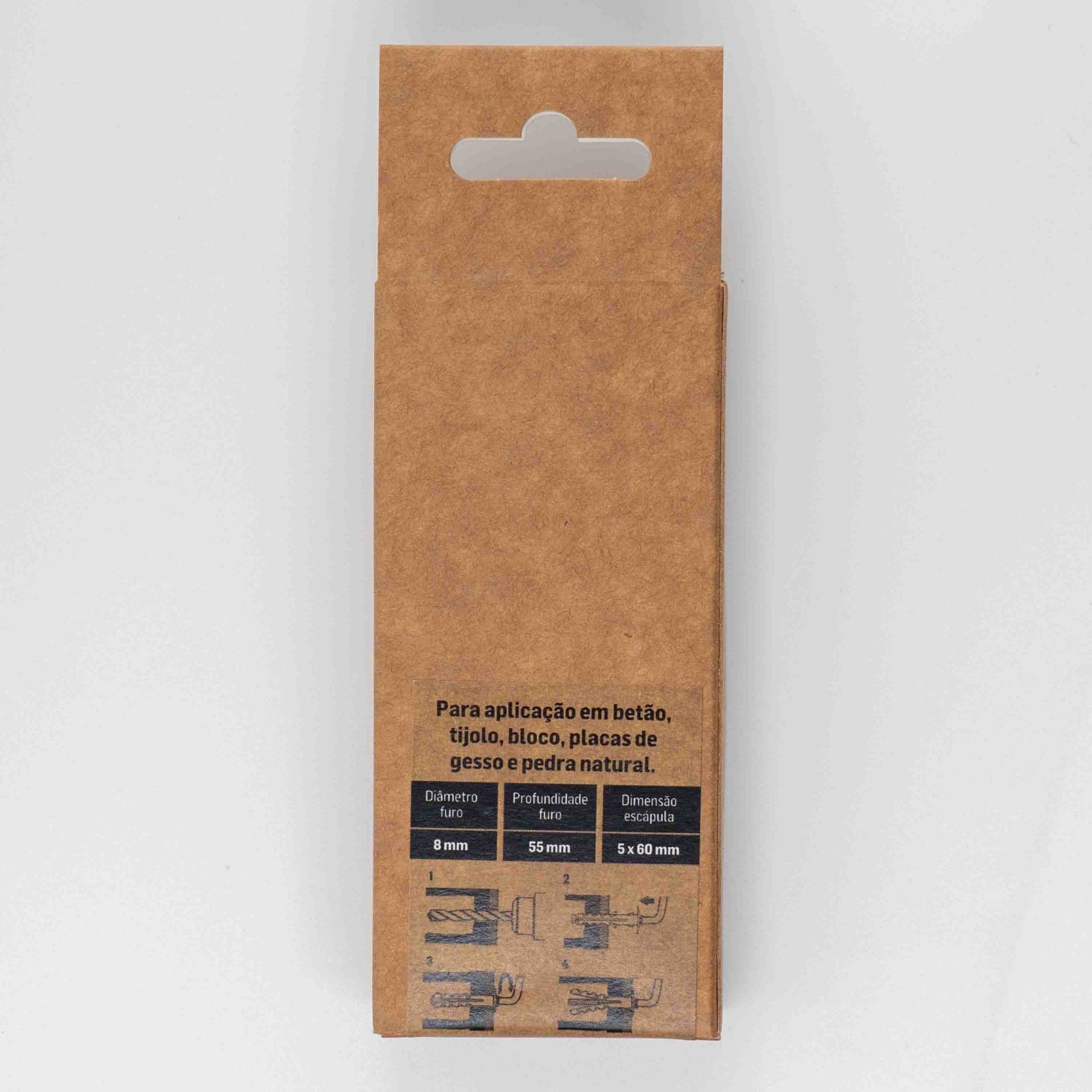 Bucha Nylon Tijolo M8 C/Escáp 5x60 Bl8