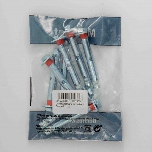Bucha Aço CH M6x60 C/Pf Sc8 Bucha Aço CH M6x60 C/Pf Sc8