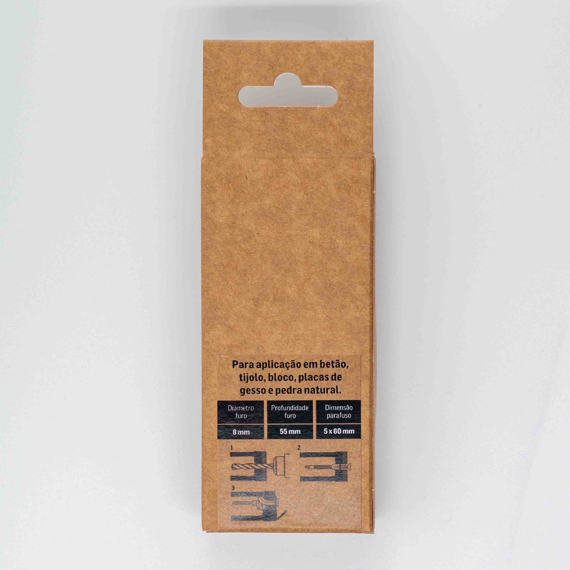 BUCHA NYLON TIJOLO COM PARAFUSO