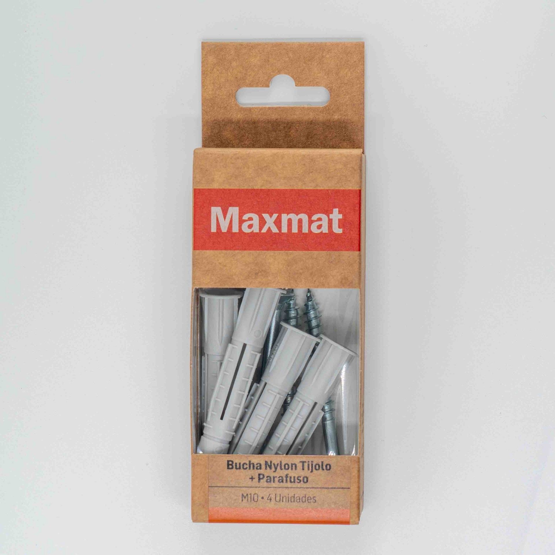 BUCHA NYLON TIJOLO COM PARAFUSO