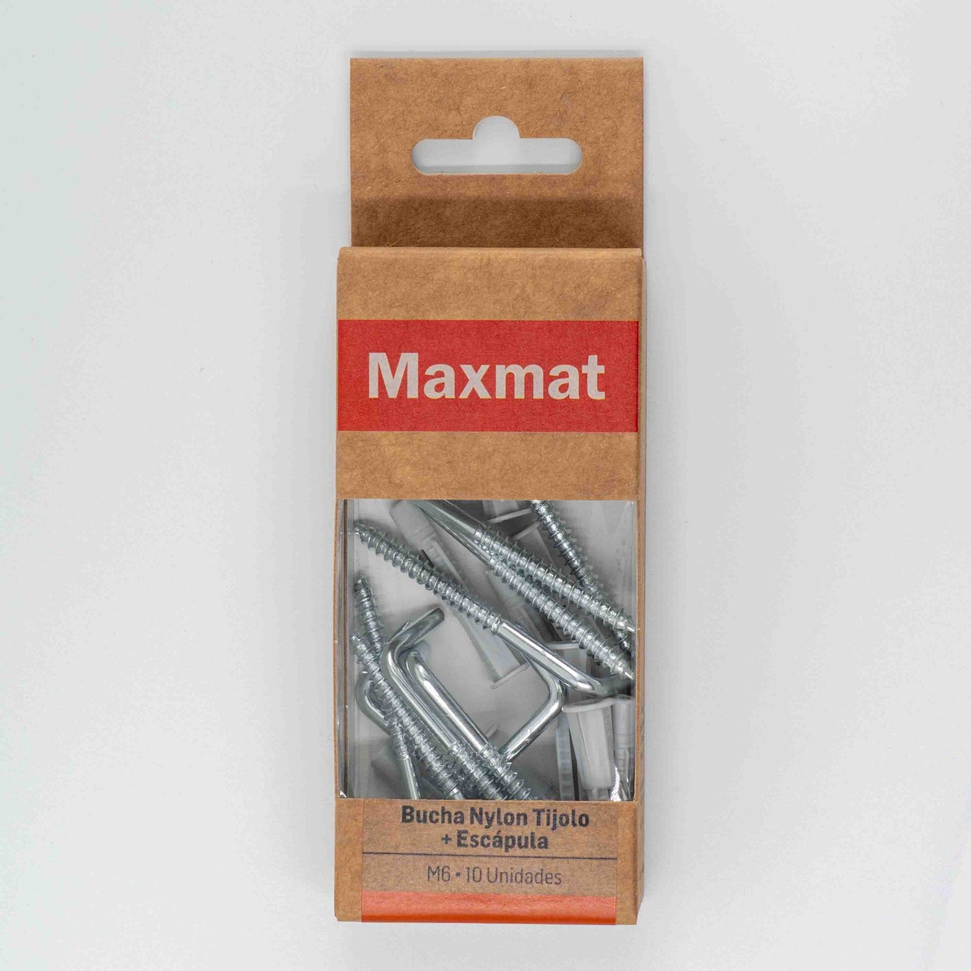 Bucha Nylon Tijolo 6mm com escápula