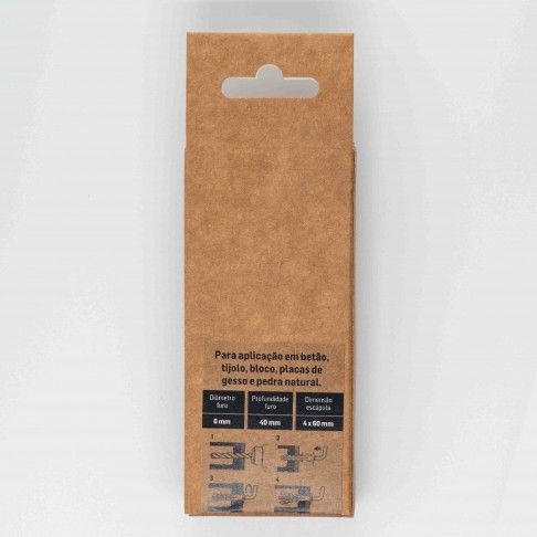Bucha Nylon Tijolo 6mm com escápula Bucha Nylon Tijolo 6mm com escápula