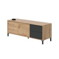Móvel Tv Brooklin 47x130x41cm Carvalho/ Cinza Móvel Tv Brooklin 47x130x41cm Carvalho/ Cinza