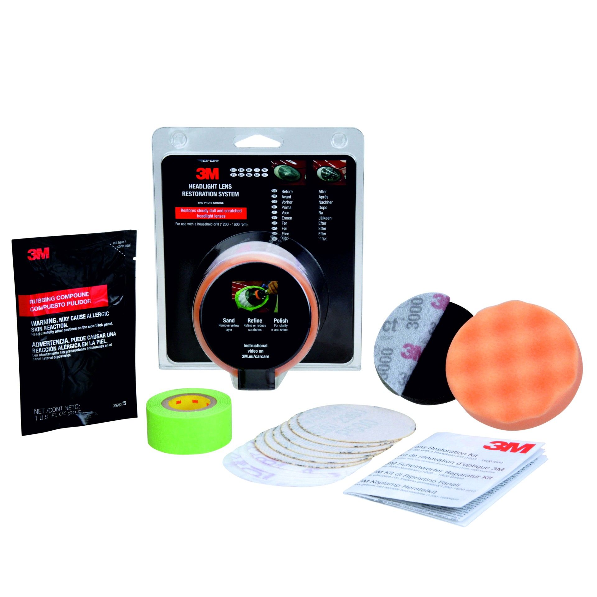 KIT DE REPARAÇÃO DE FARÓIS 3M