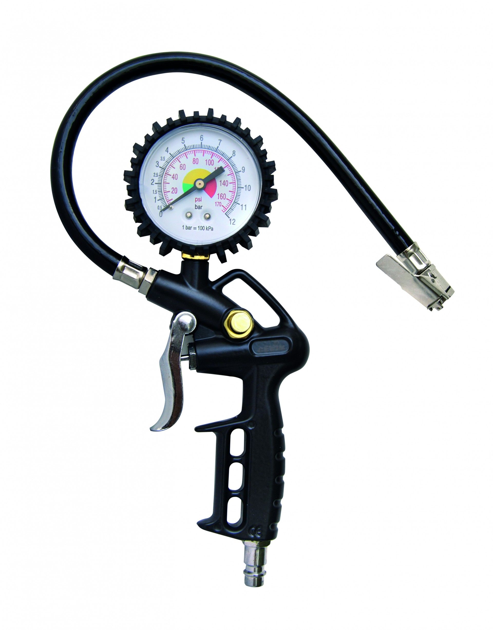 Pistola Ar P/ Pneus Manómetro Cevik Pro