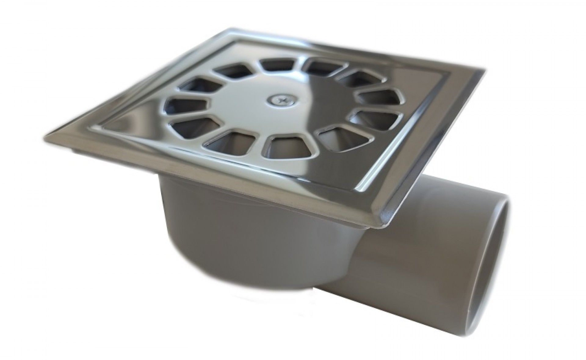 Ralo P/Pavimento 10x10 Com Grelha Inox Orientável