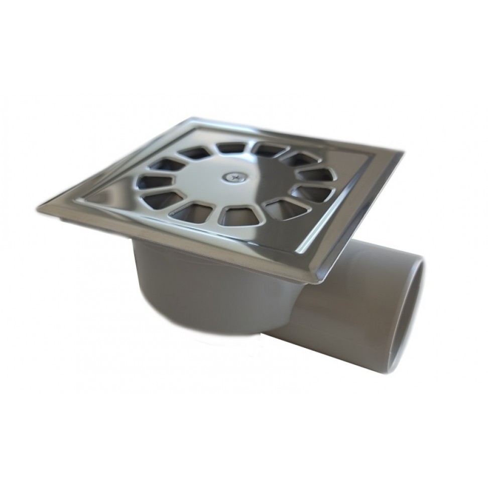 Ralo P/Pavimento 10x10 Com Grelha Inox Orient�vel