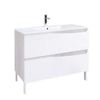 Móvel Lotus 100cm Cinza/Branca Móvel Lotus 100cm Cinza/Branca