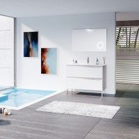 Móvel Lotus 100cm Cinza/Branca Móvel Lotus 100cm Cinza/Branca