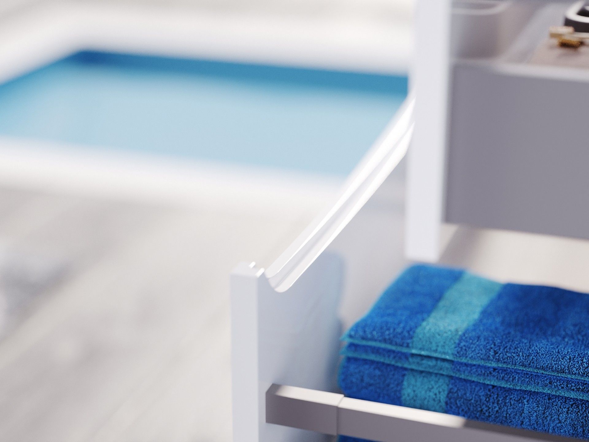 Móvel Lotus 100cm Cinza/Branca