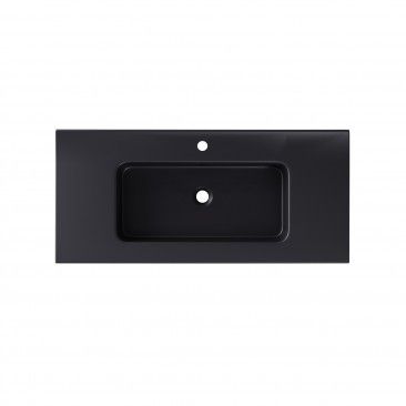 Lavatrio Cermico 101x46x14cm Preto Mate