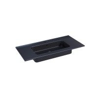 Lavatório Cerâmico 101x46x14cm Preto Mate Lavatório Cerâmico 101x46x14cm Preto Mate