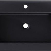 Lavatório Cerâmica 81x46x14cm Preto Mate Lavatório Cerâmica 81x46x14cm Preto Mate