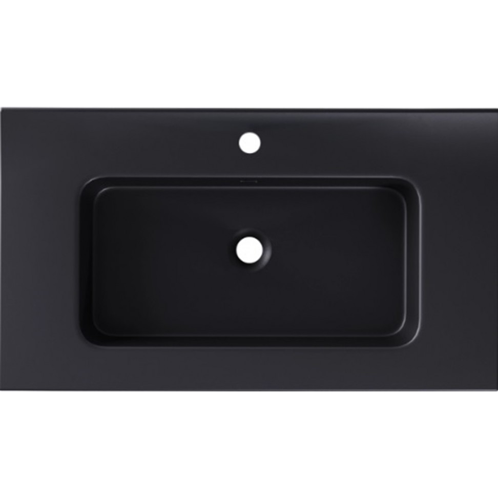 Lavat�rio GO Encastrar Cer�mica 17x81x46cm Preto Mate