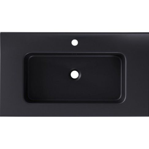 Lavatório Cerâmica 81x46x14cm Preto Mate Lavatório Cerâmica 81x46x14cm Preto Mate