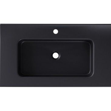 Lavatrio Cermica 81x46x14cm Preto Mate