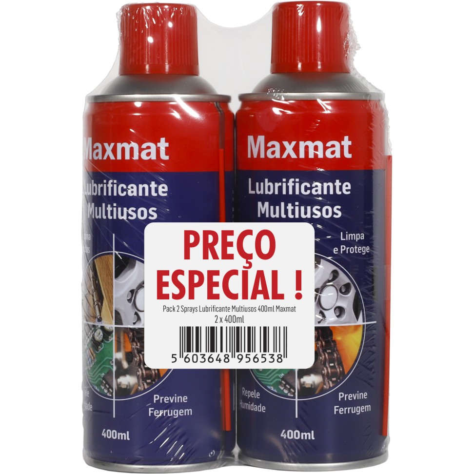 PACK 2 SPRAYS LUBRIFICANTE MULTIUSOS 400ML MAXMAT