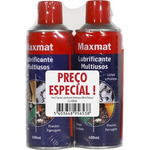 PACK 2 SPRAYS LUBRIFICANTE MULTIUSOS 400ML MAXMAT PACK 2 SPRAYS LUBRIFICANTE MULTIUSOS 400ML MAXMAT