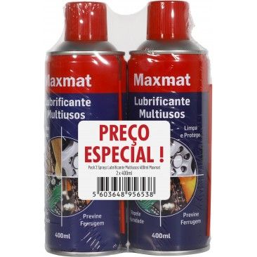 PACK 2 SPRAYS LUBRIFICANTE MULTIUSOS 400ML MAXMAT