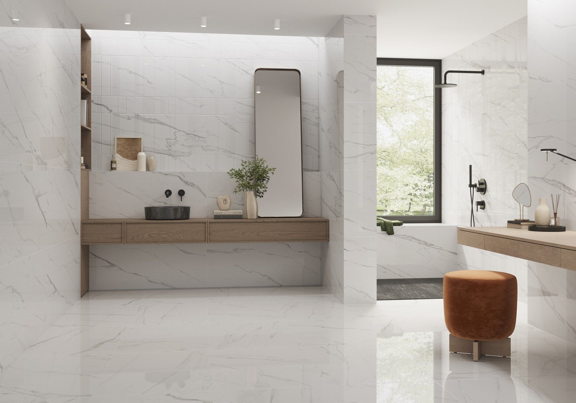 Porcelânico Capri Branco 60X120 CX.1,44M2