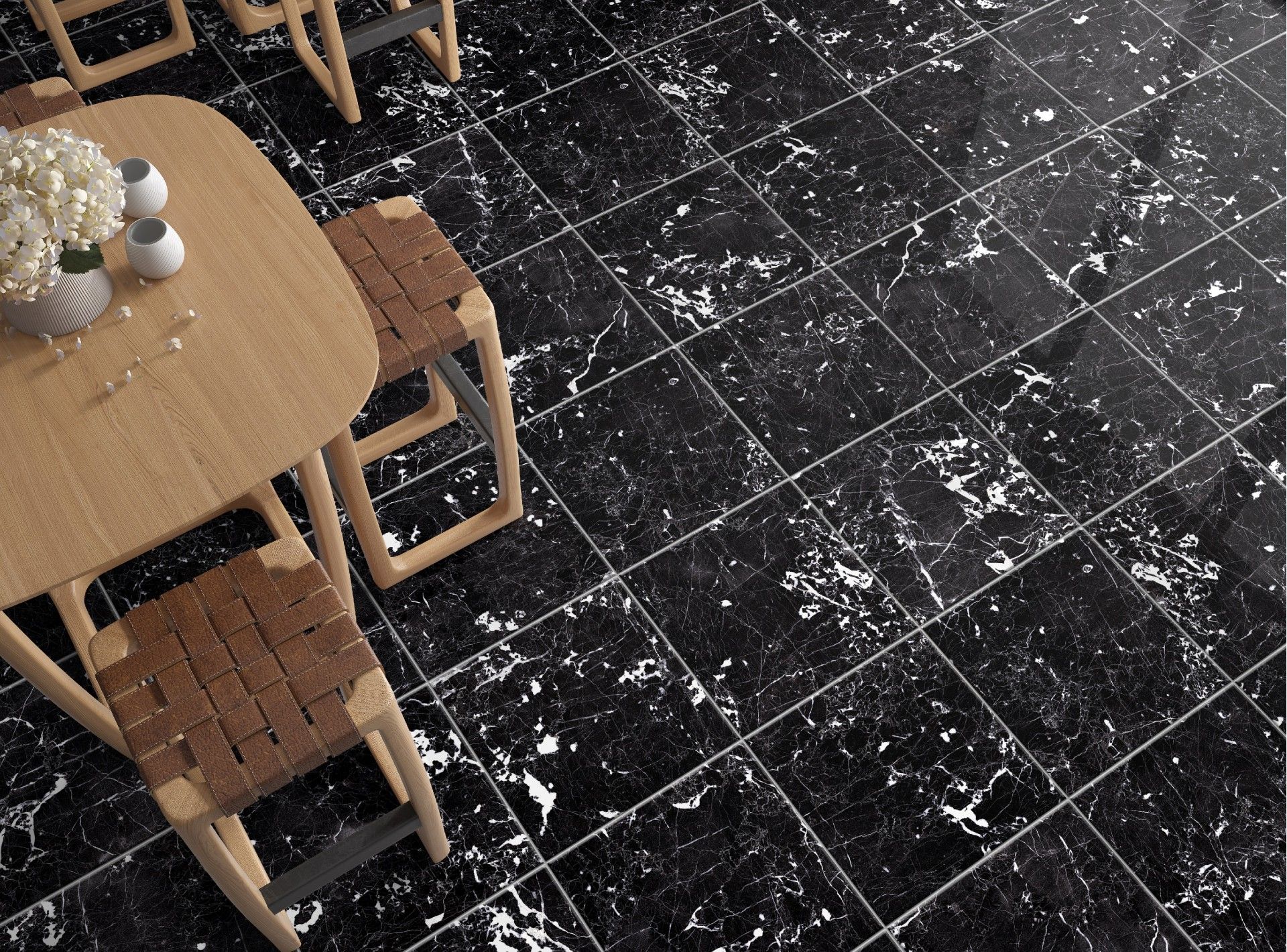 Pavimento Carrara Negro 45X45 CX.1,62M2