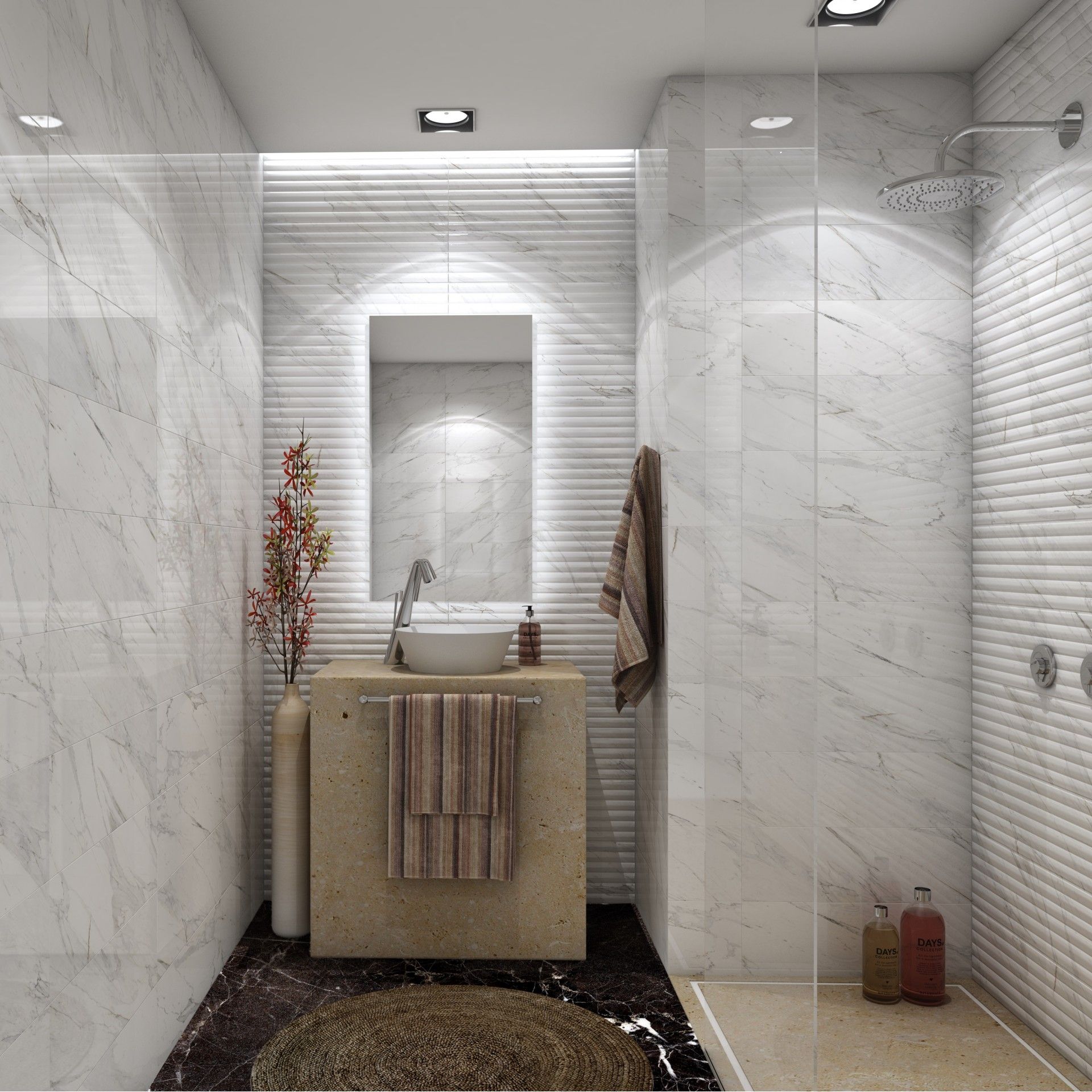 Pavimento Carrara Negro 45X45 CX.1,62M2